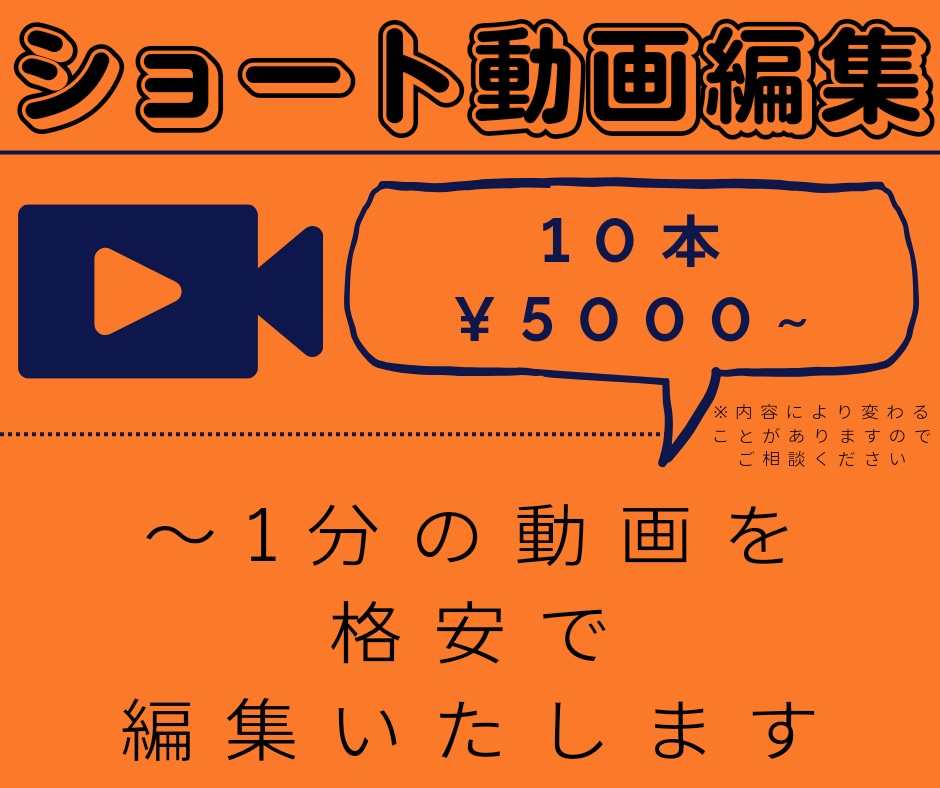 ショート動画をまとめて編集します 10本につき¥5000~でまとめてご依頼いただけます！ イメージ1