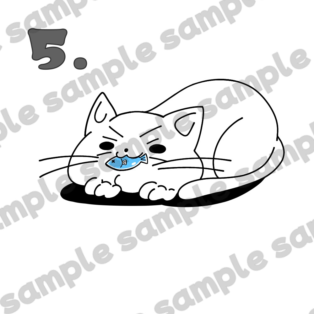 完成済みアイコンイラストを販売します SNSアイコン等に使用できます。ゆるいねこちゃん達です♪ イメージ5