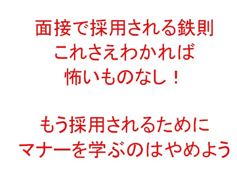 面接はたったこれだけ！を伝授します 就職のための色んな準備は無駄だったことを悟ることができます イメージ1
