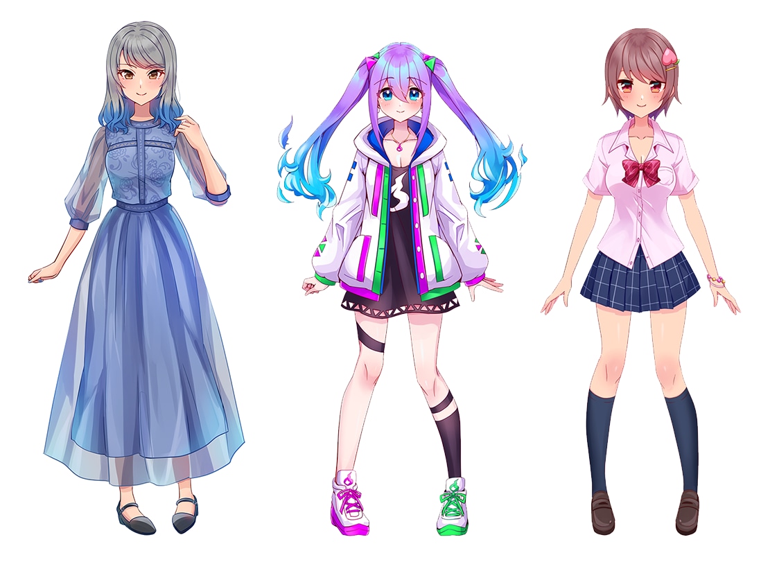 立ち絵制作を承ります 立ち絵/Live2D/パーツ分け/キャラデザ 用途に合わせて イメージ7