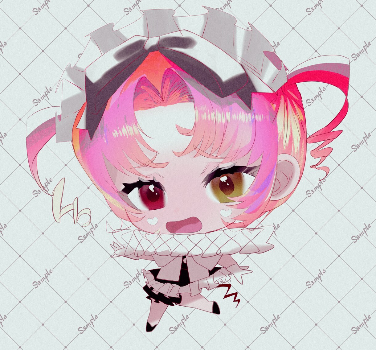 ゆめかわ♡もふ耳ミニキャラ立ち絵描きます 配信・SNSアイコン・グッズに イメージ5