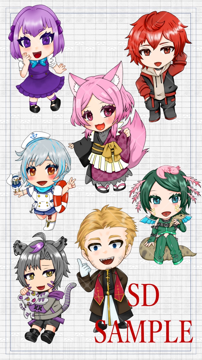 貴方のSDキャラ描きます 配信や返礼品などに是非どうぞ！ イメージ2