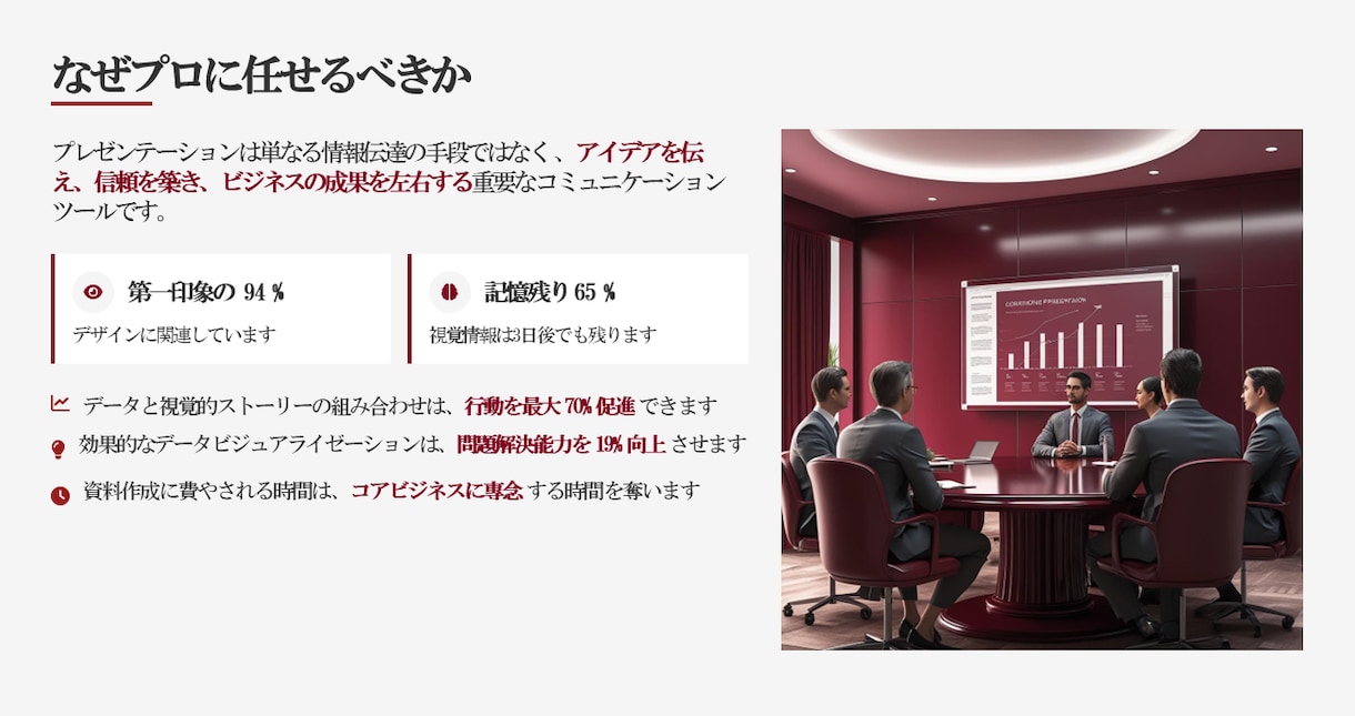 テーマに合ったスタイリッシュな資料作ります テーマに合わせたデザイン対応を行います！ イメージ3