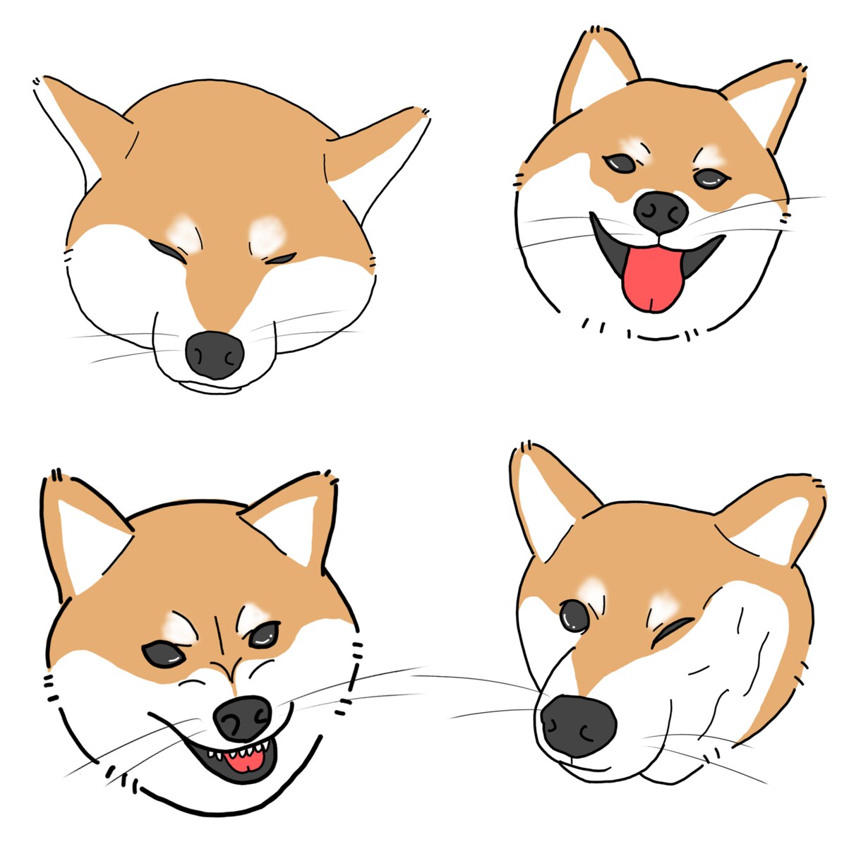 ペットのシンプルな似顔絵アイコン描きます 商用OK！ブログやSNSアイコン、記念などにおすすめです。 イメージ3