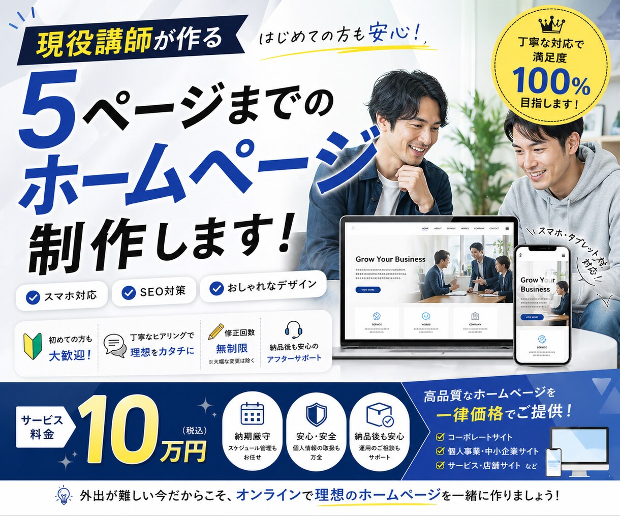 5ページのホームページを制作します 【やり取りがスムーズな方限定】20日でつくります イメージ1