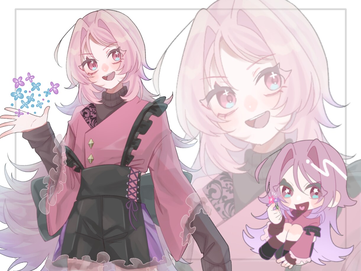 最短即日～！立ち絵制作します 表情差分何枚でも◎TRPGやゲーム素材、VTuber活動にも イメージ1