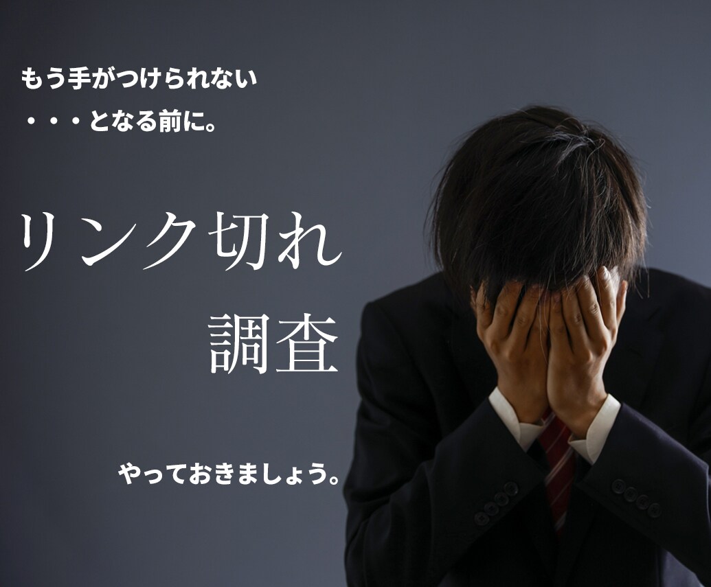 サイト内のリンク切れを調査します あなたのサイトをより良いものに！ イメージ1