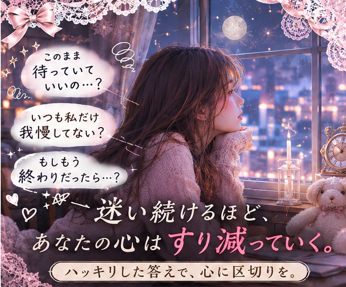 待つべき恋か手放すべきか霊視します 待つか、手放すか。答えはひとつでいい イメージ1