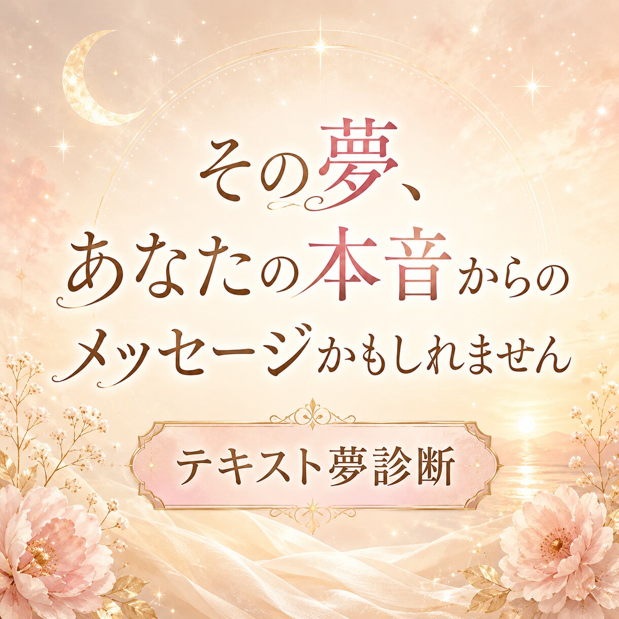 気になる夢に隠されたメッセージを読み解きます 夢に現れたサインから、今のあなたの本音と心の状態を紐解きます イメージ1