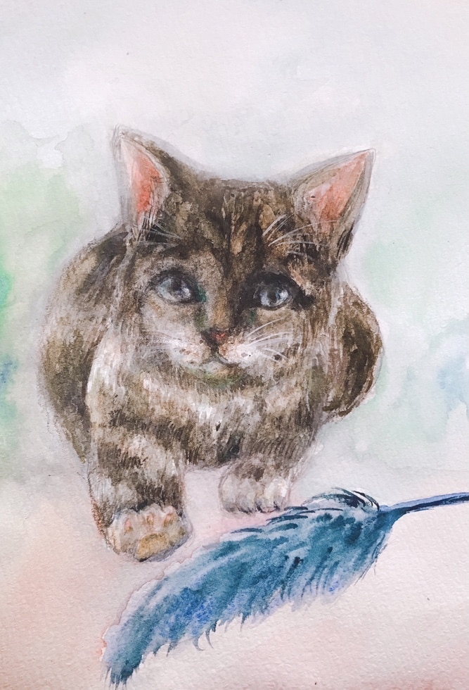 水彩画であなたの大切なペットの似顔絵お描きします 背景や小物描き込みできます！小動物もOK！ イメージ10