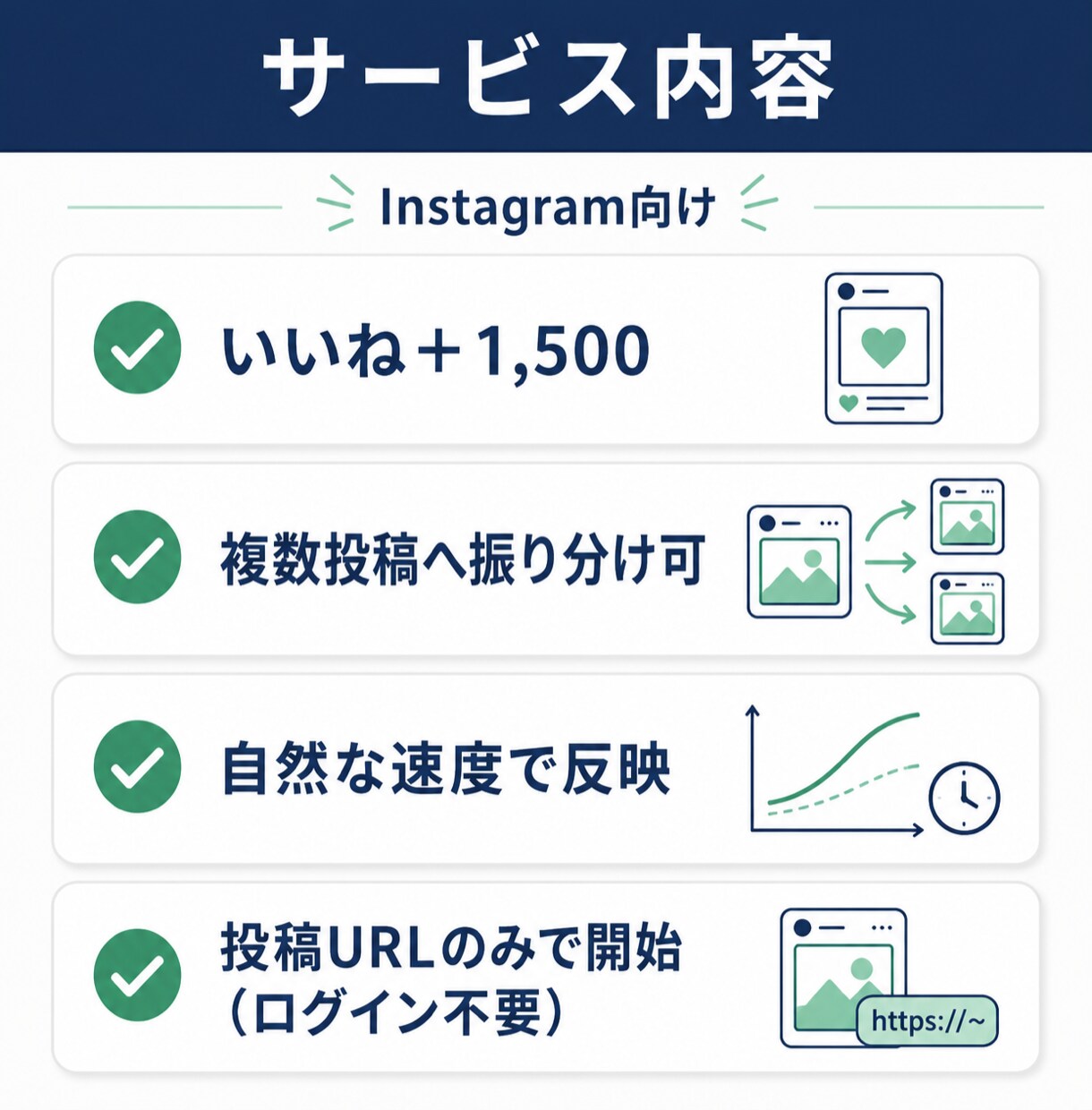 インスタいいね＋1,500増やします ⭐️インスタ インスタグラム いいね⭐️ イメージ2