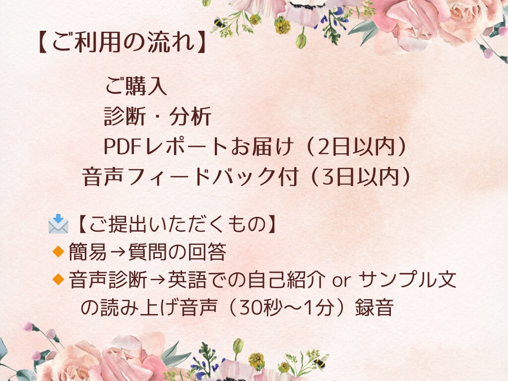 英語の声印象タイプ診断＆アドバイスいたします ♪あなたらしさを引き出し、英語の声に自信を持てる イメージ8