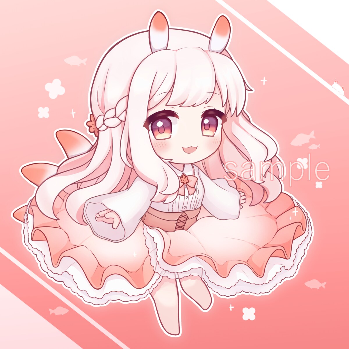２.５頭身のキャラクターイラストお描きします 動画やSNSアイコンに使えるイラストが欲しい方に イメージ7