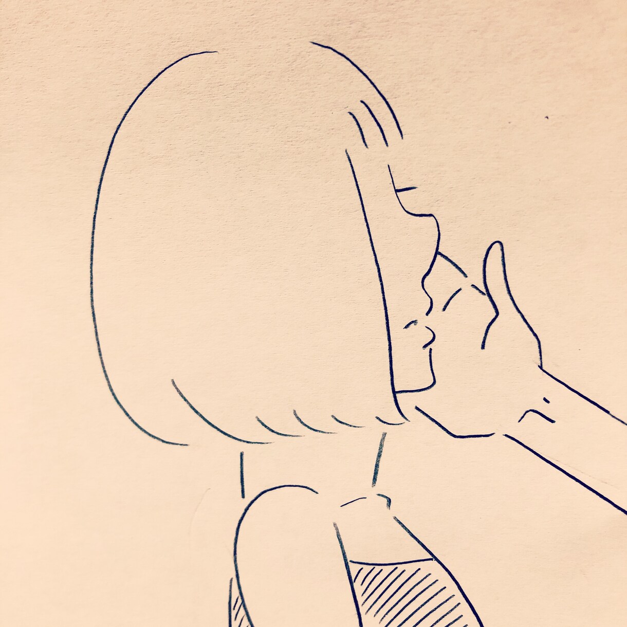 白黒ですがかわいい絵描きます 似顔絵、女の子のイラストおまかせ イメージ3