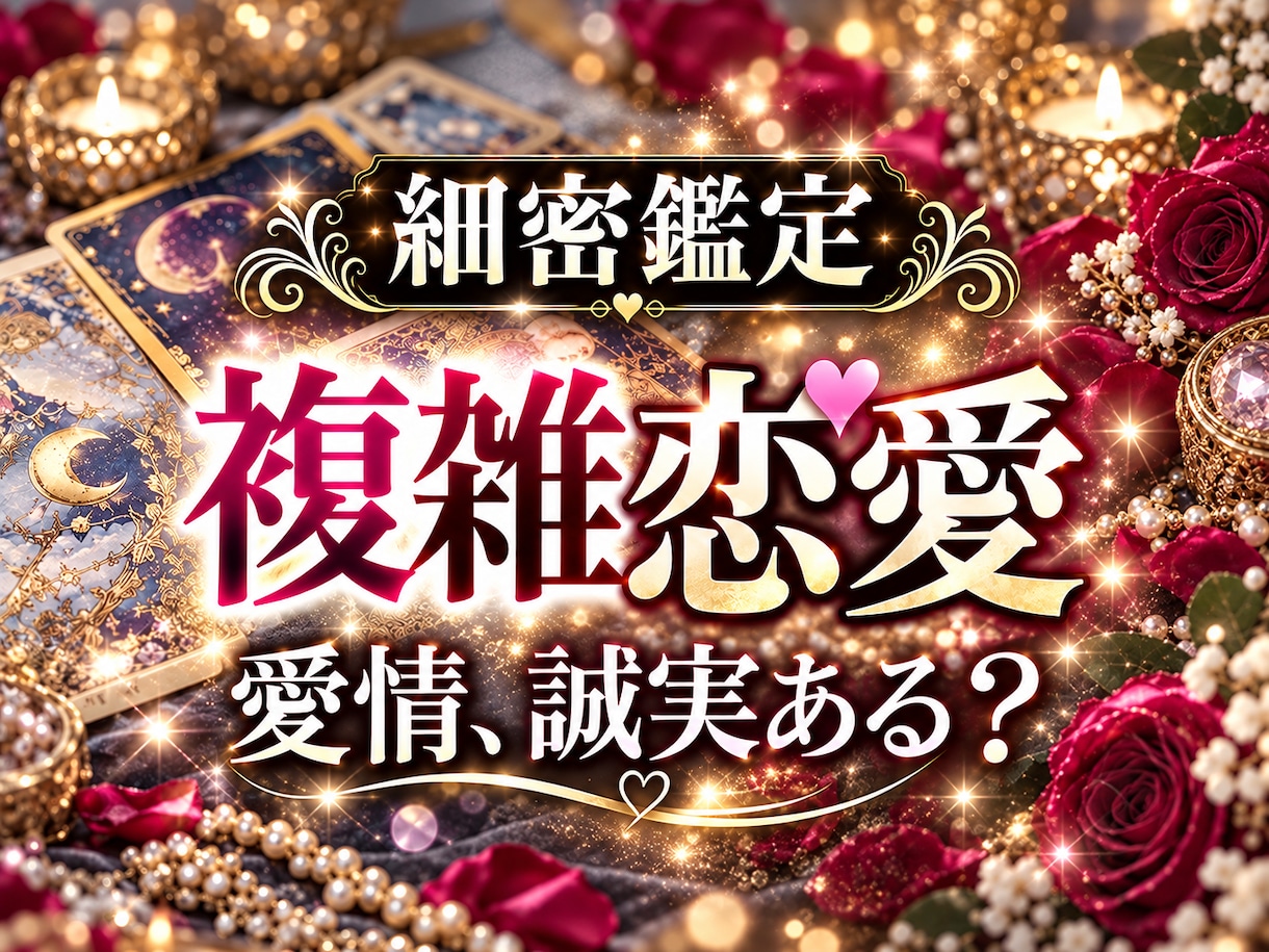 誰にも言えない複雑な恋の本音と未来を占います 複雑な事情も否定せず、相手の本音と未来を丁寧に読み解きます イメージ1