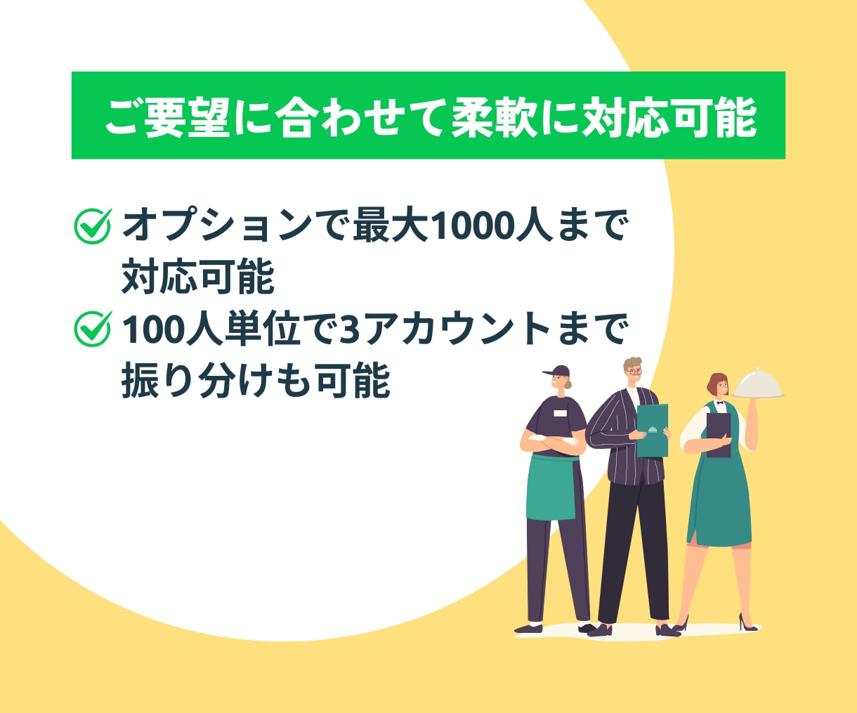 LINE公式アカウント友だち100人追加します オプションで1000人まで可！3アカウントまで振り分け可！ イメージ4