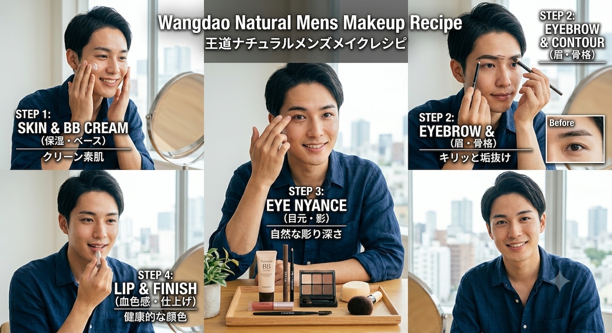 初めてのメンズメイク教えます これでめちゃモテ！映える！必見！世界が変わるメンズメイク イメージ2