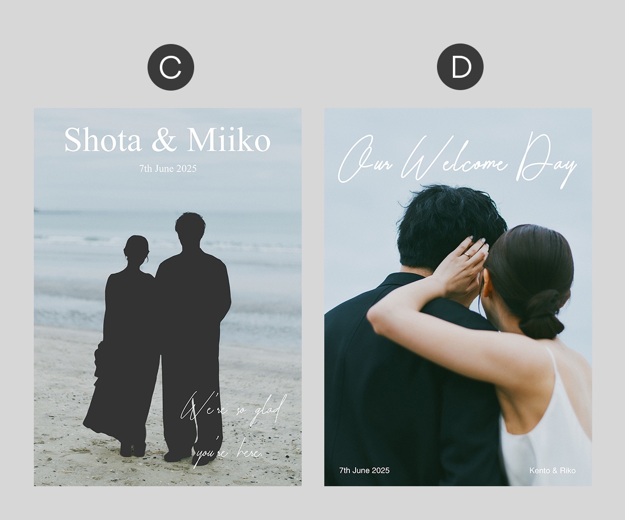 おしゃれな結婚式のウェルカムボードを作成します ファッション系WEBデザイナーが作る、雑誌の表紙のような1枚 イメージ3