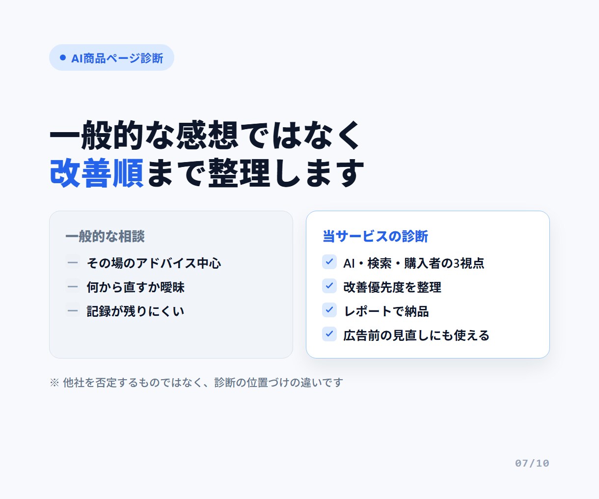 Amazon・楽天商品ページ診断します 商品情報の不足・競合との差・AIに伝わりにくい点をレポート化 イメージ7