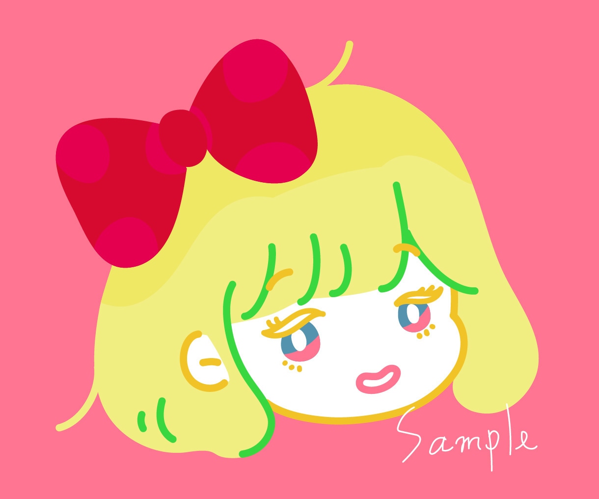 なんか気の抜けるゆるーい女の子のアイコン作ります SNSのアイコンをゆるく可愛くしたい人に イメージ3