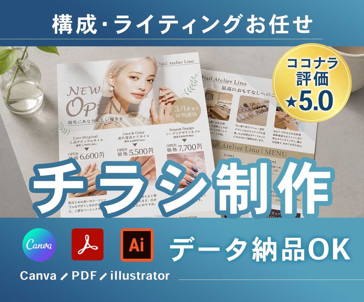ターゲットに届く女性集客のチラシ制作します 限定2枠!キレイで読みやすいチラシをお任せください! イメージ1