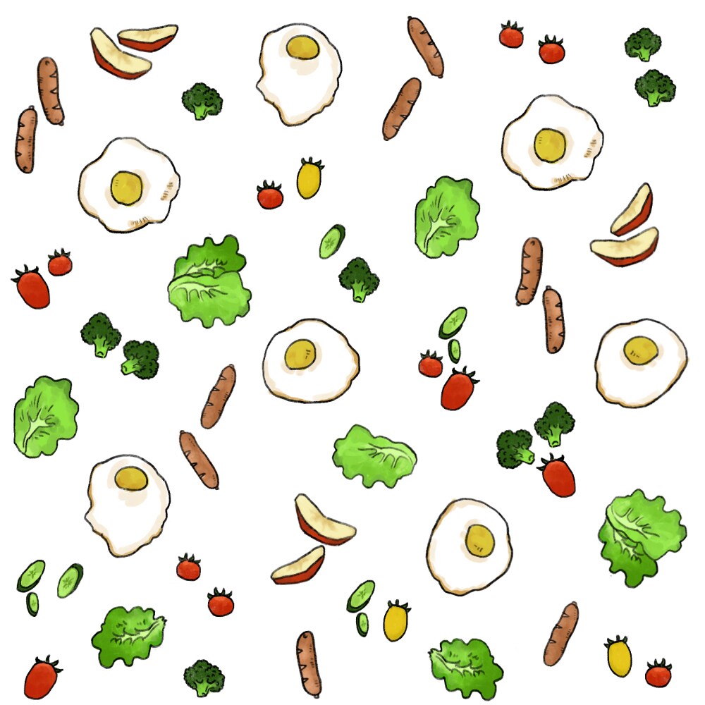 食べ物の柄を描きます アイコンや背景などにお使いいただけます。 イメージ2
