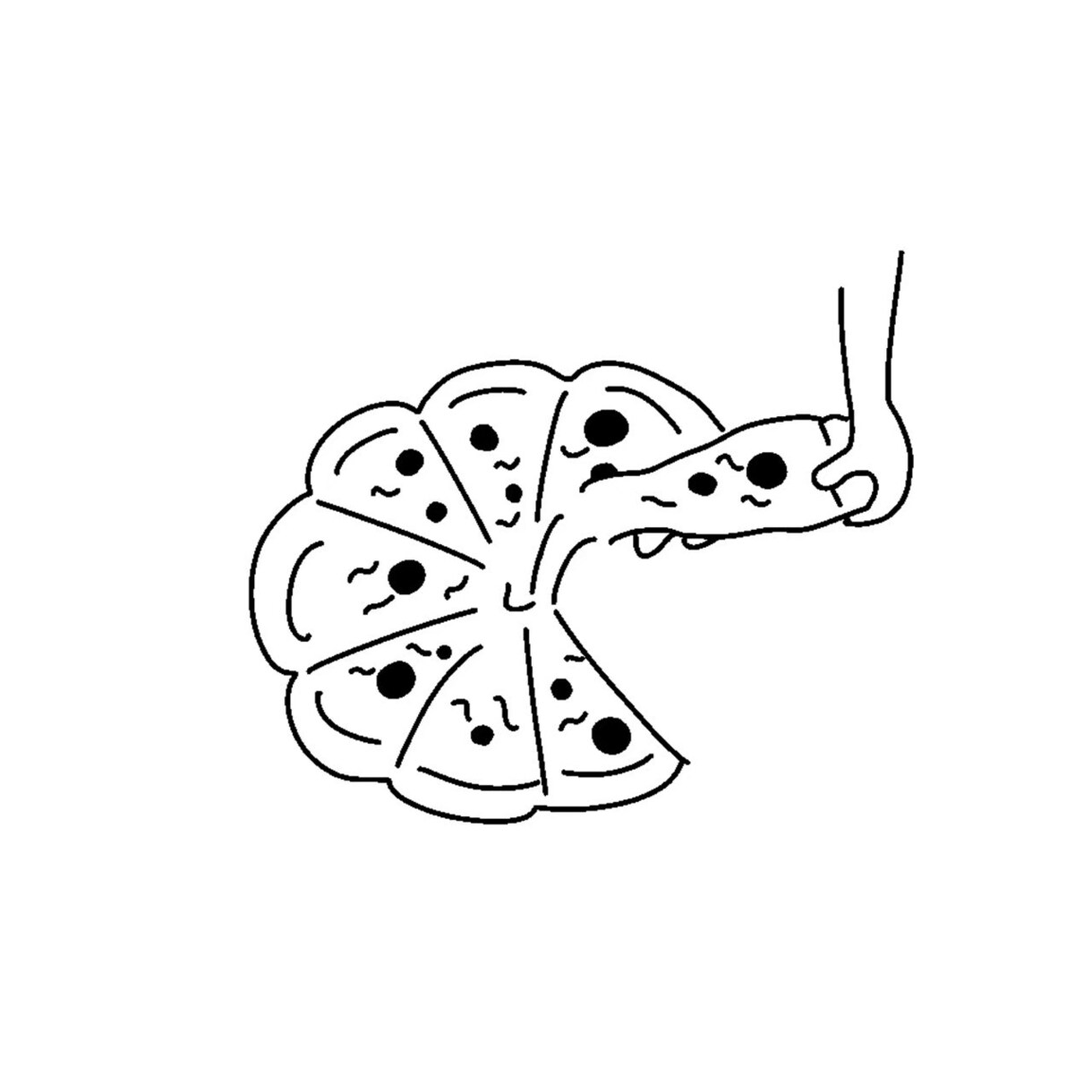 シンプルなモノクロの線描画を描きます レトロでシンプルなモノクロ線画 イメージ2