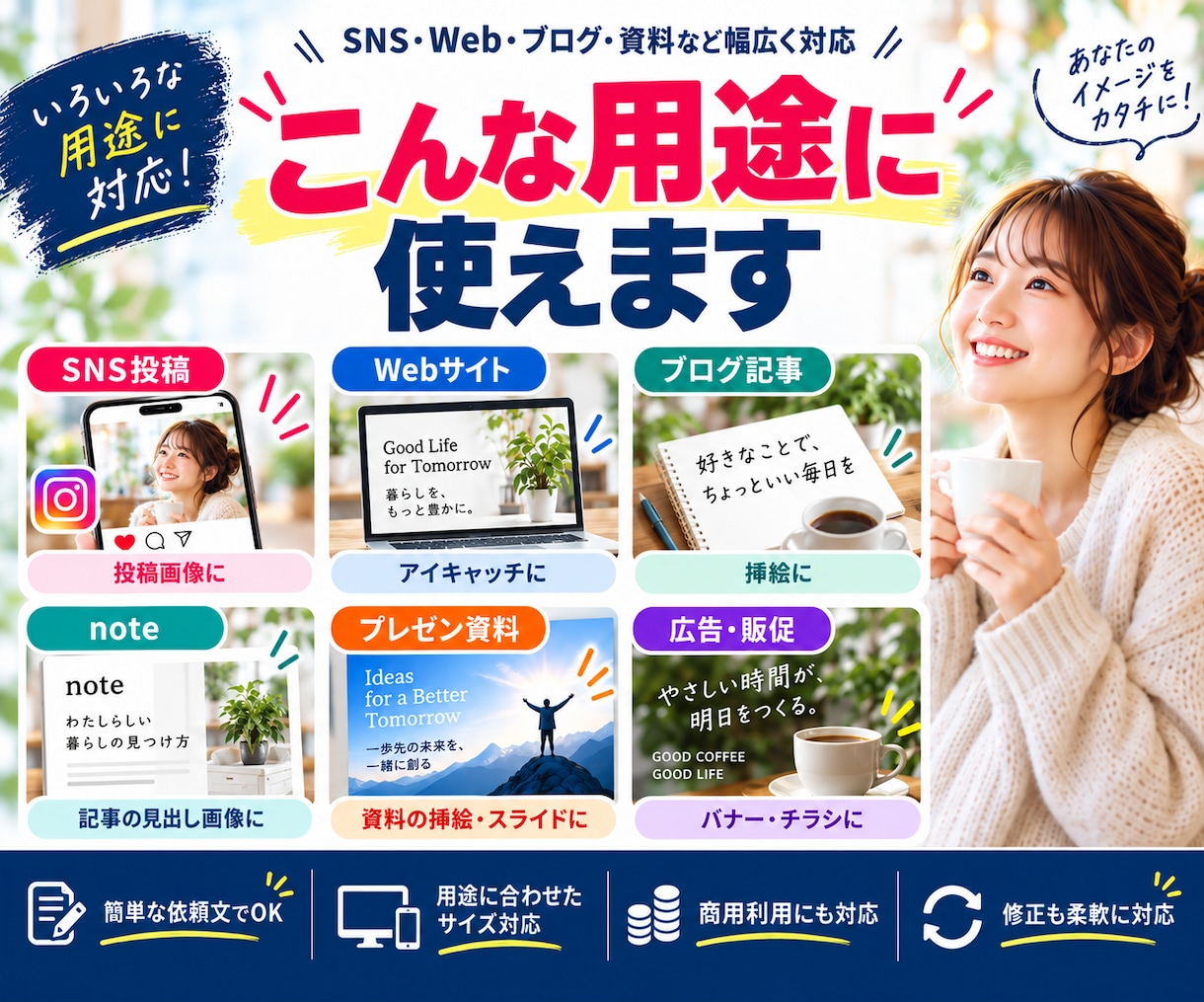 2案から選べるAI画像を制作します 確認後、選んだ画像を高解像度・透かしなしで納品 イメージ4