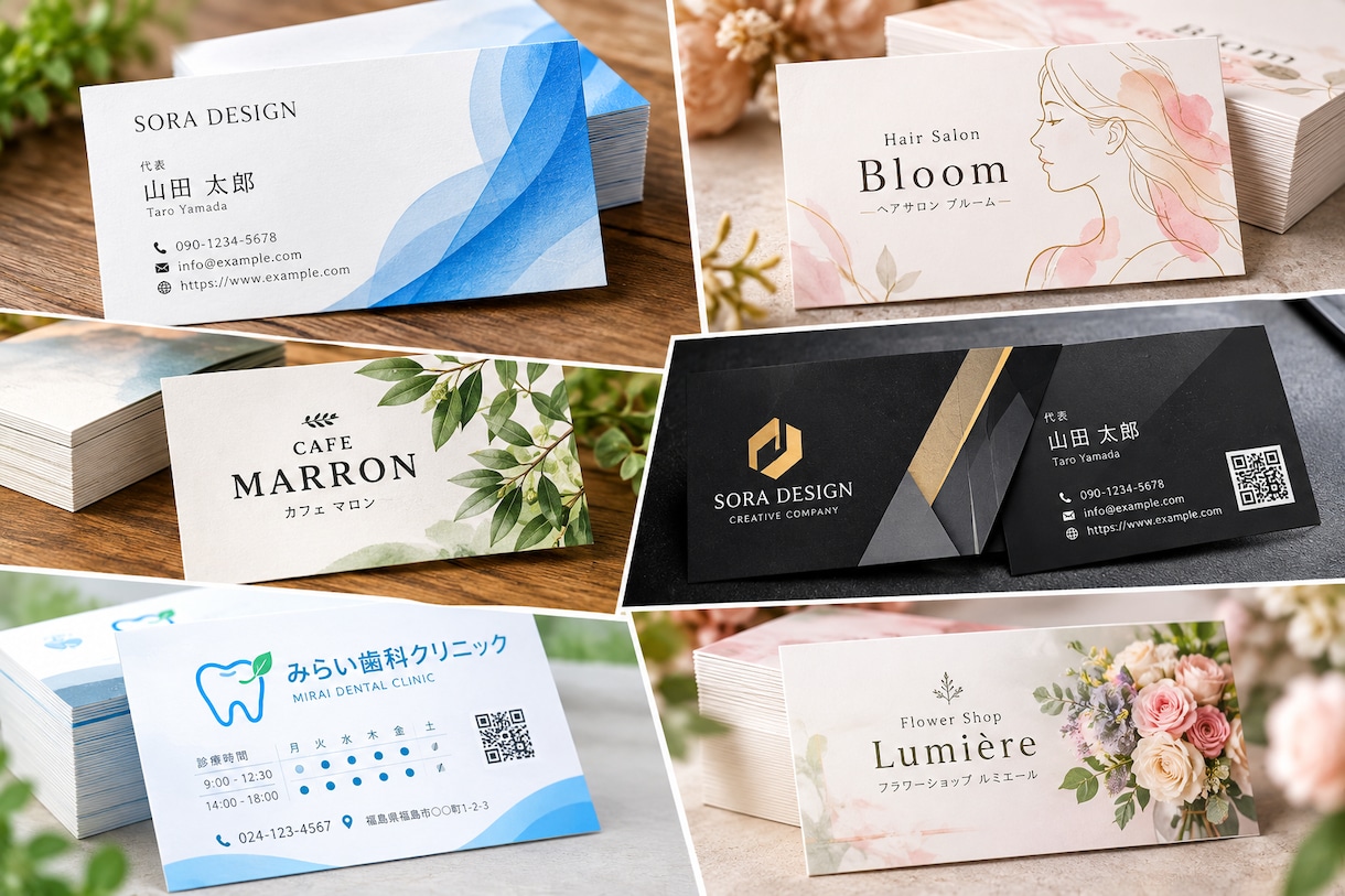 名刺・ショップカードをおしゃれにデザインします 第一印象を大切に！伝わる名刺を丁寧に制作 イメージ1