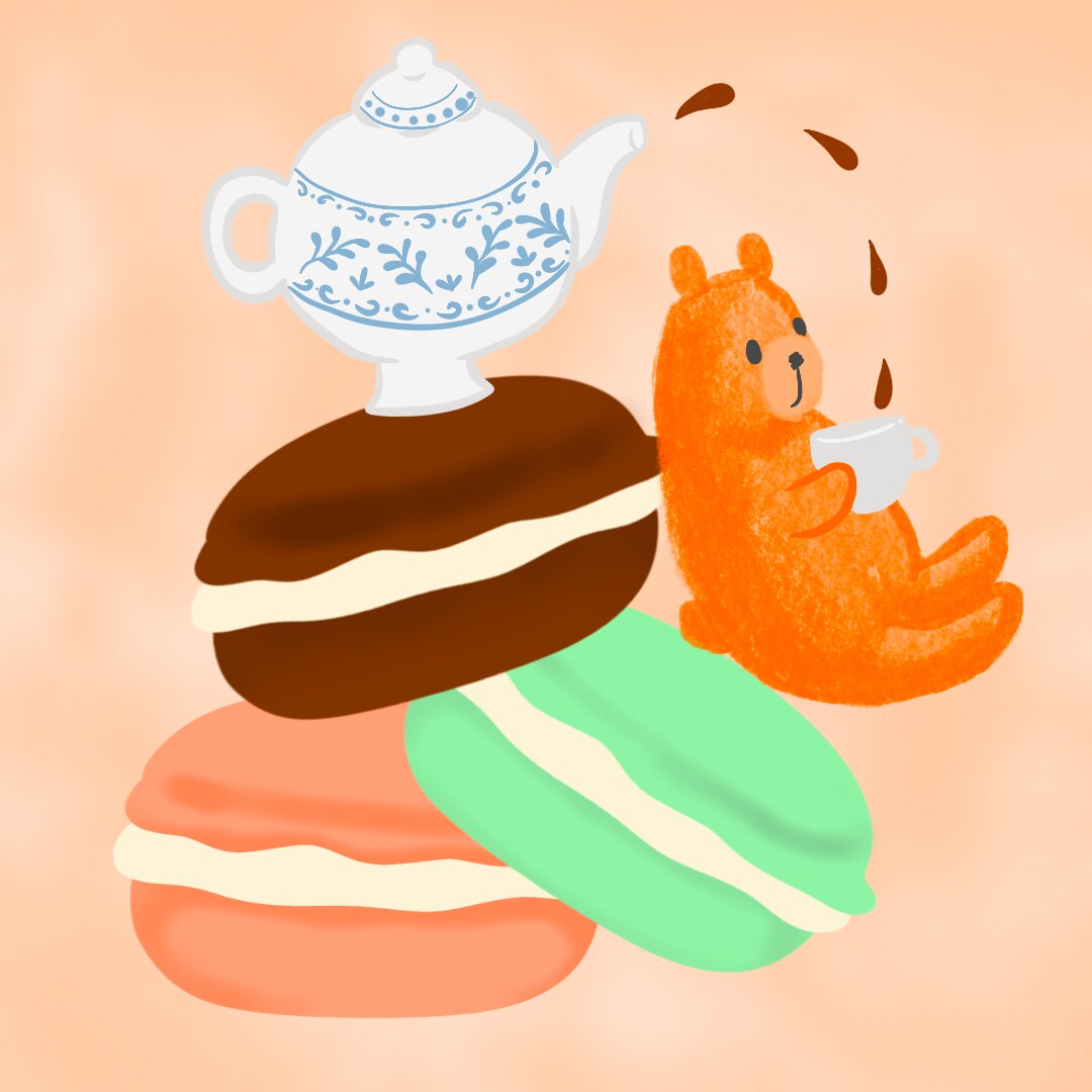 あなただけの特別ご褒美イラスト作成します 動物と大好きなスイーツのゆるかわデジタルイラストをお届け⭐︎ イメージ1