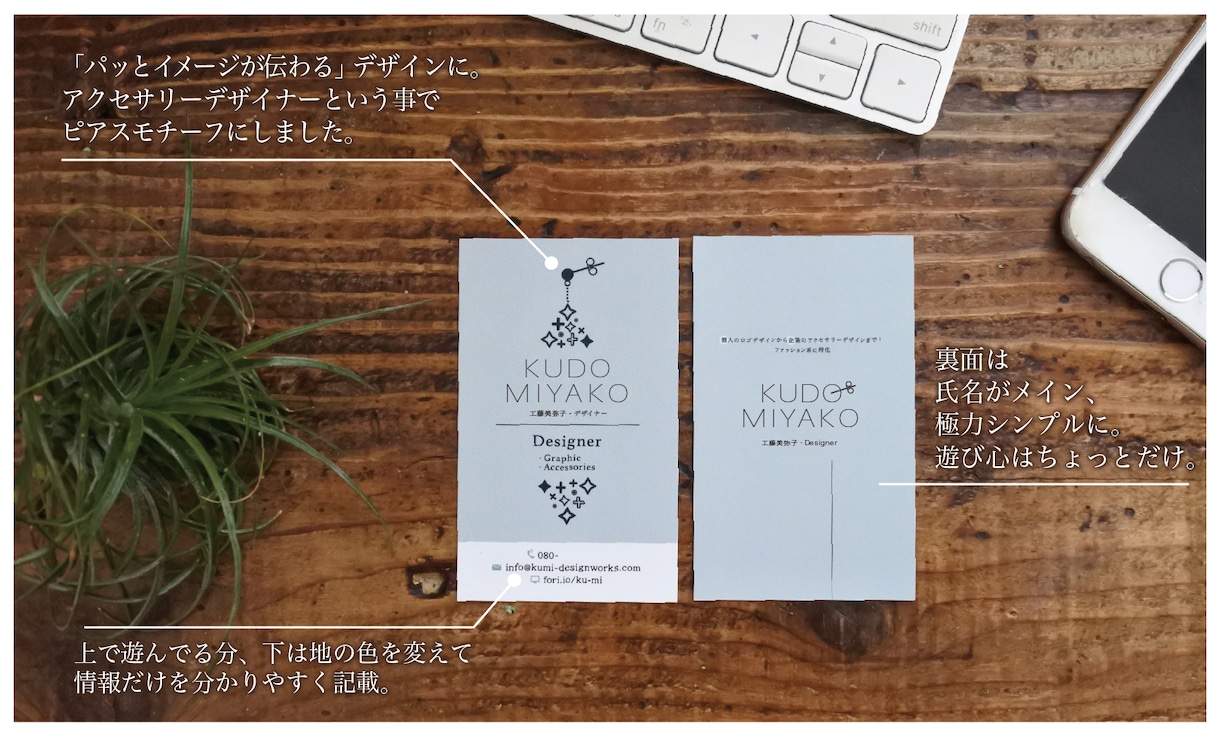 一瞬で伝わる "アナタ色" の名刺をデザインします 話のキッカケになる、ワンポイントある名刺デザイン！ イメージ2