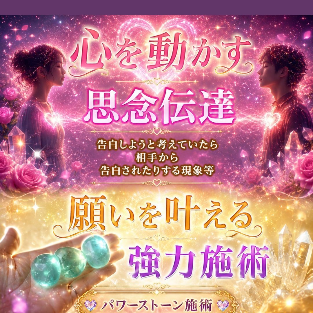 占って気持ちを知るより 現実を動かしたい方書換ます 心を動かす思念伝達/彼の思考を行動を変えていく。願望成就施術 イメージ1