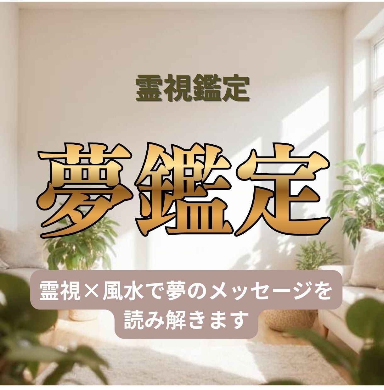 霊視×風水で夢のメッセージを読み解きます その夢、偶然じゃないかもしれない。あなたのメッセージ伝えます イメージ1