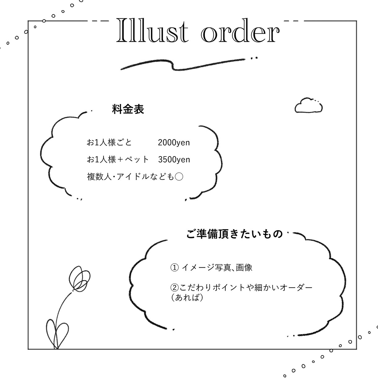 かわいいSNSアイコン・似顔絵描きます ゆるっとふわっともちっと☆。.:＊・゜ イメージ7