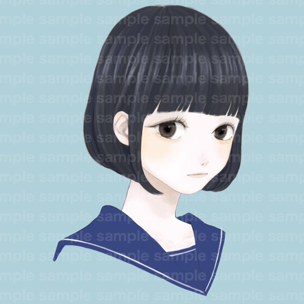 綺麗系◎アイコン描きます オプションで商用利用OK★繊細な雰囲気の綺麗系人物イラスト イメージ1