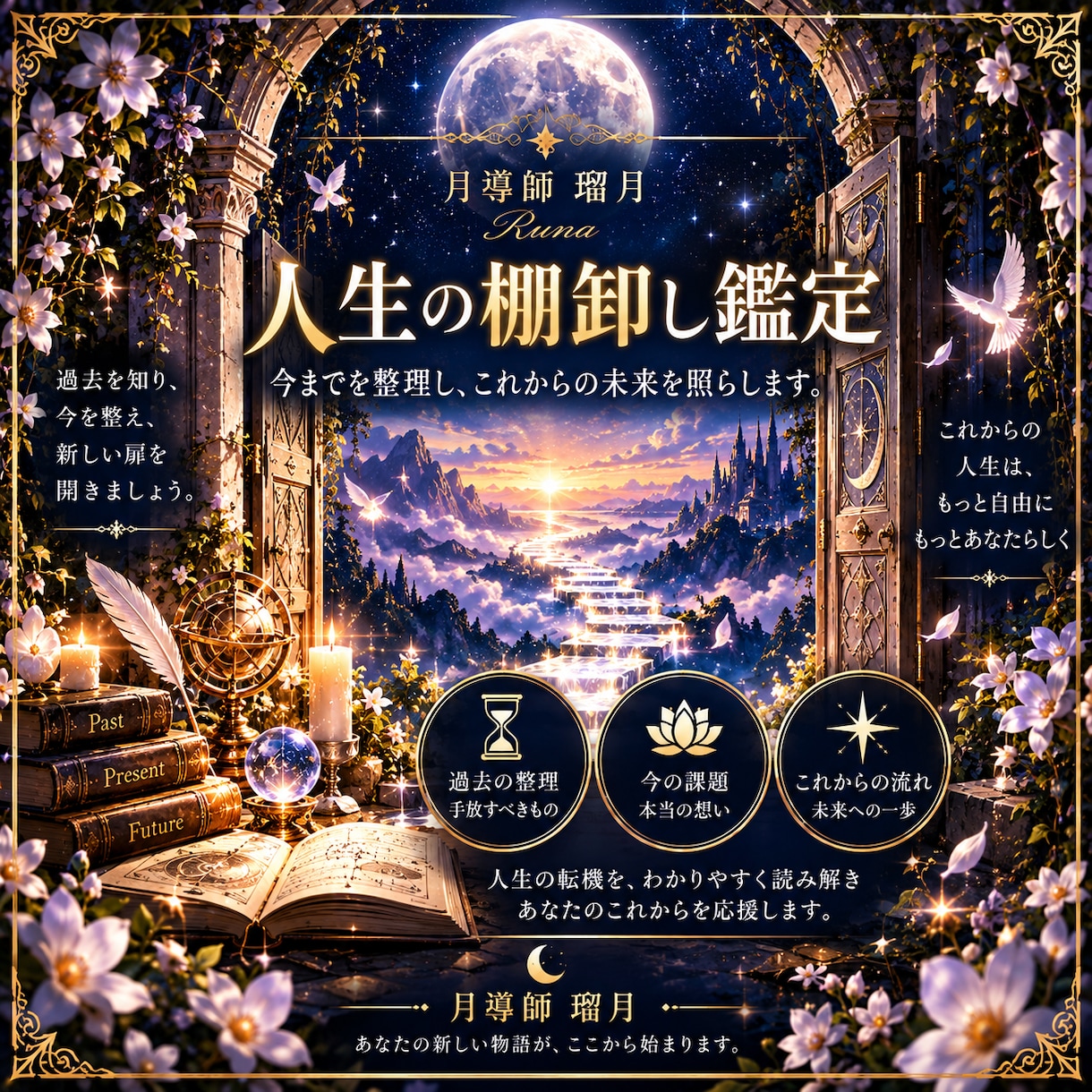 人生の棚卸し｜悩みと未来を読み解きます 過去を整理し、未来へ進む一歩を。 イメージ1