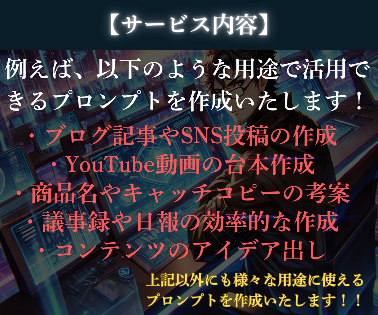 オーダーメイド『あなただけの』プロンプトを作ります あなた専用のプロンプト、持ってみたくないですか？ イメージ3