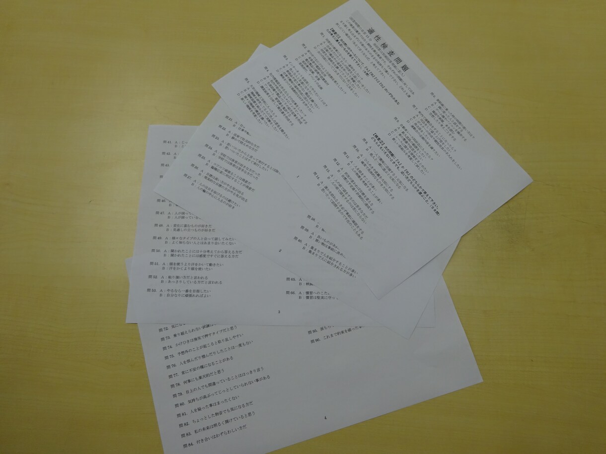 自己分析に！採用判断にも！『適性検査』を実施します （質問票を仕上げていただくだけで、分析結果票をお届け） イメージ3