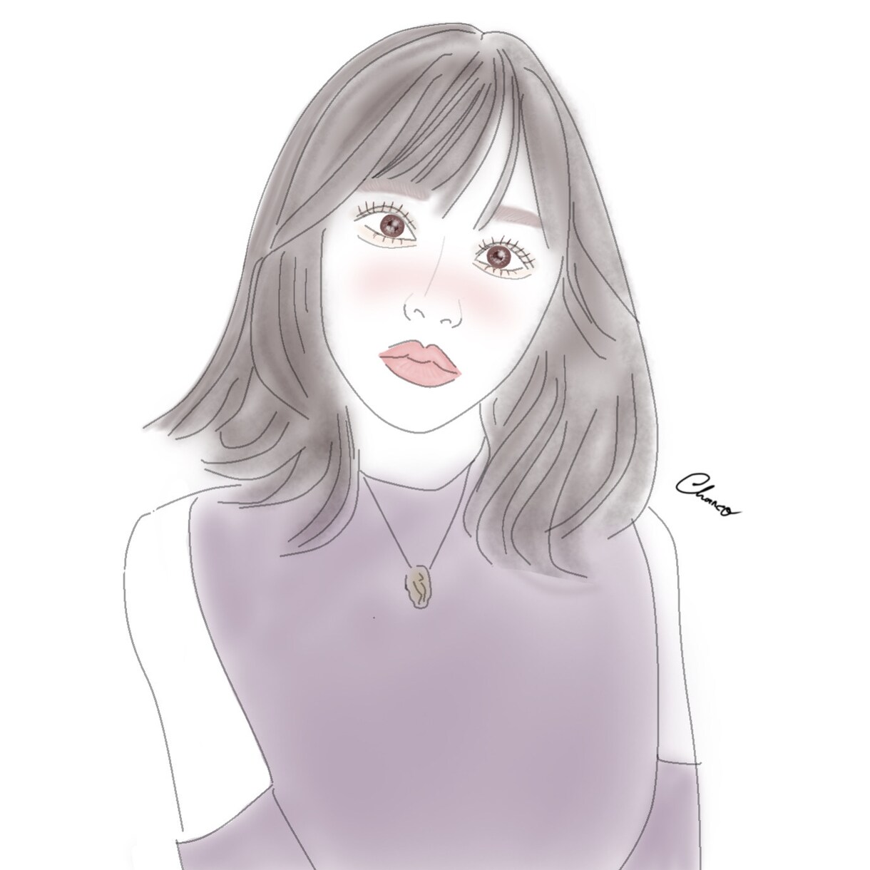 シンプルな線画を描きます お写真を元に特別な日、普段の何気ない格好のあなたを描きます イメージ9
