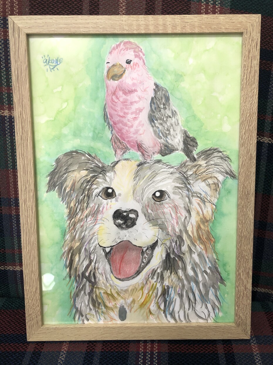 ペットの似顔絵描きます 水彩画の柔らかいタッチで仕上げます イメージ3