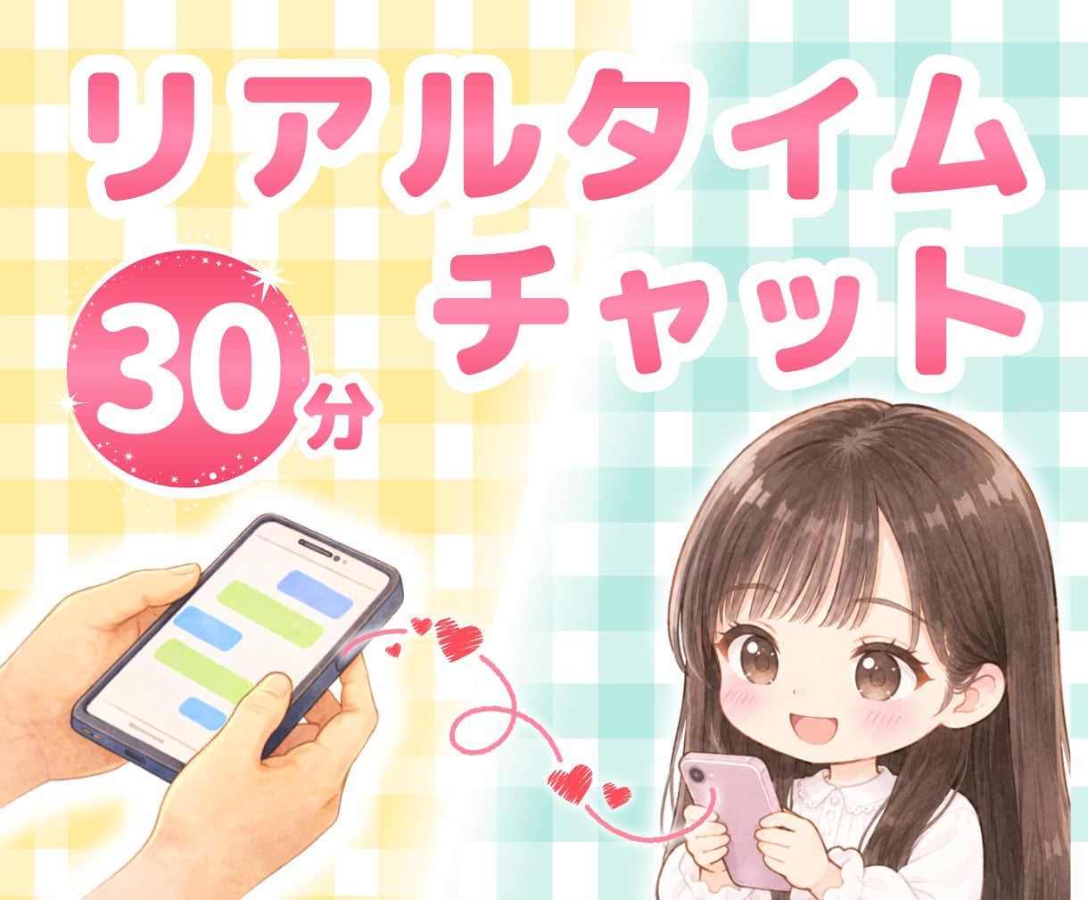 30分即レスチャット♡*ふんわり優しくお聞きします リアルタイムでお返事⭐話し相手・雑談・愚痴・相談・癒し イメージ1