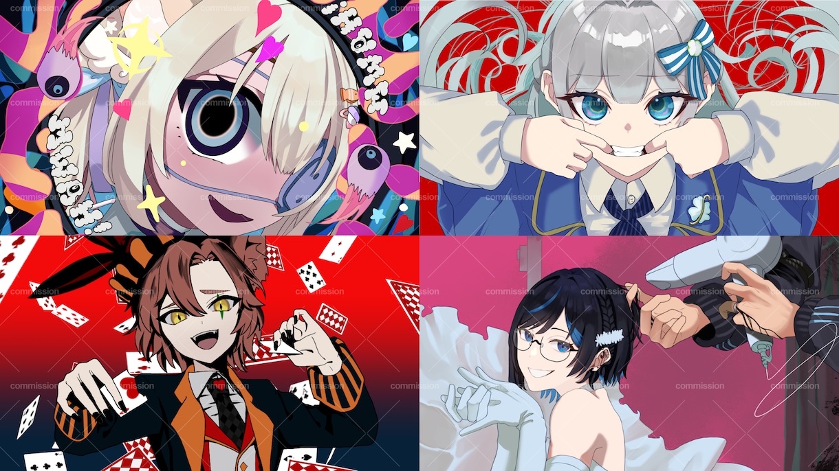 世界観を大切に☆多用途イラストお描きします 歌ってみた／配信サムネイル／アイコン／1枚絵お描きします！ イメージ4
