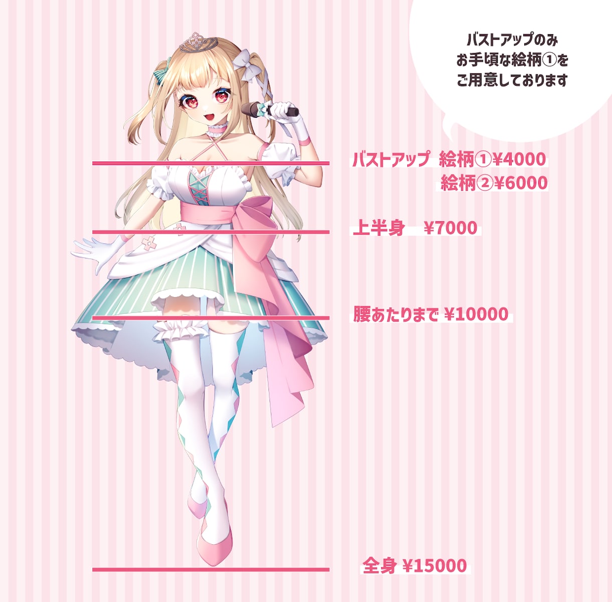 美少女アイコン・イラスト描きます 配信者様にもおすすめ！一部商用利用料金込み！ イメージ2