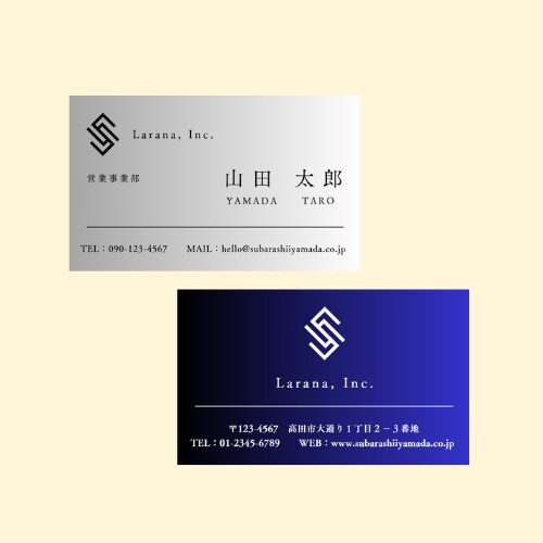 企業実績あり☆シンプル＆おしゃれな名刺を制作します 印刷して発注も可能！ビジネス用・個人用どちらもお任せください イメージ4