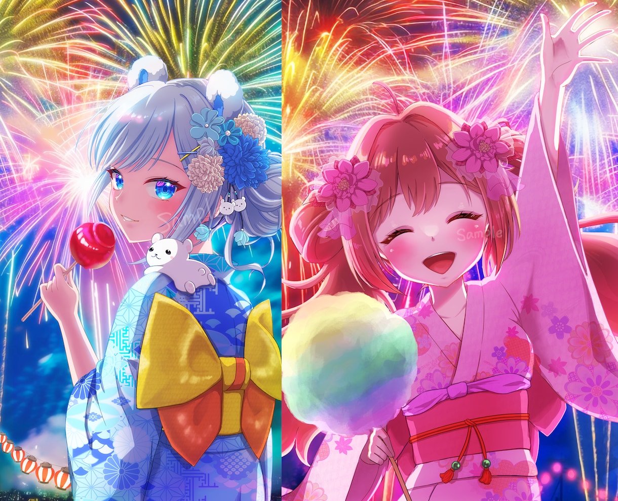 鮮やかでキャッチ―な一枚絵やアイコンを描きます 配信、グッズ、立ち絵など高品質で目立つイラストを提供します イメージ3