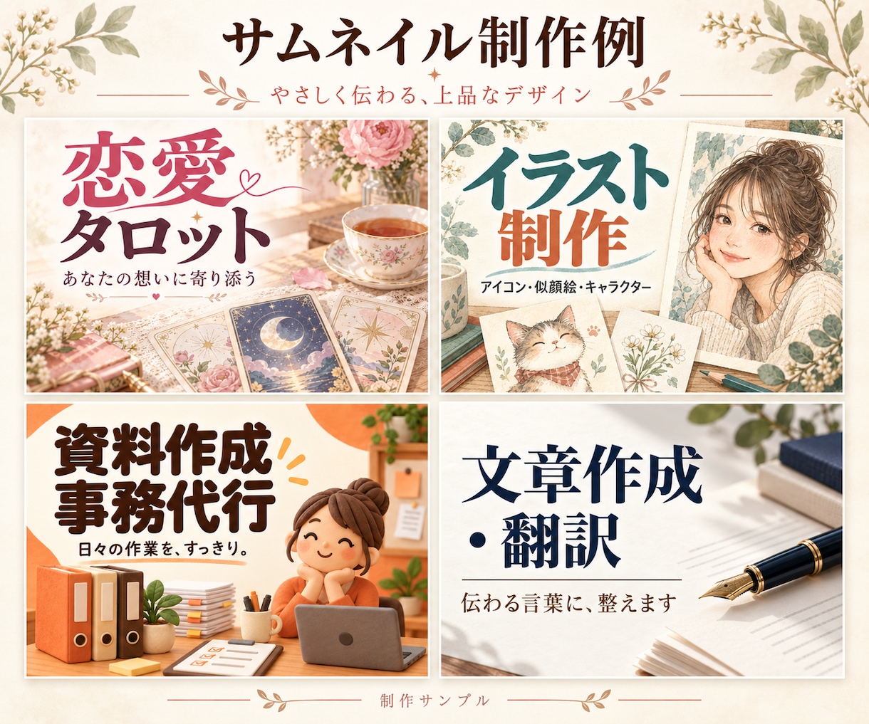 あなただけのココナラのサムネイルを制作します 占い・電話相談・ビジネスまで、あなたらしい一枚に イメージ4