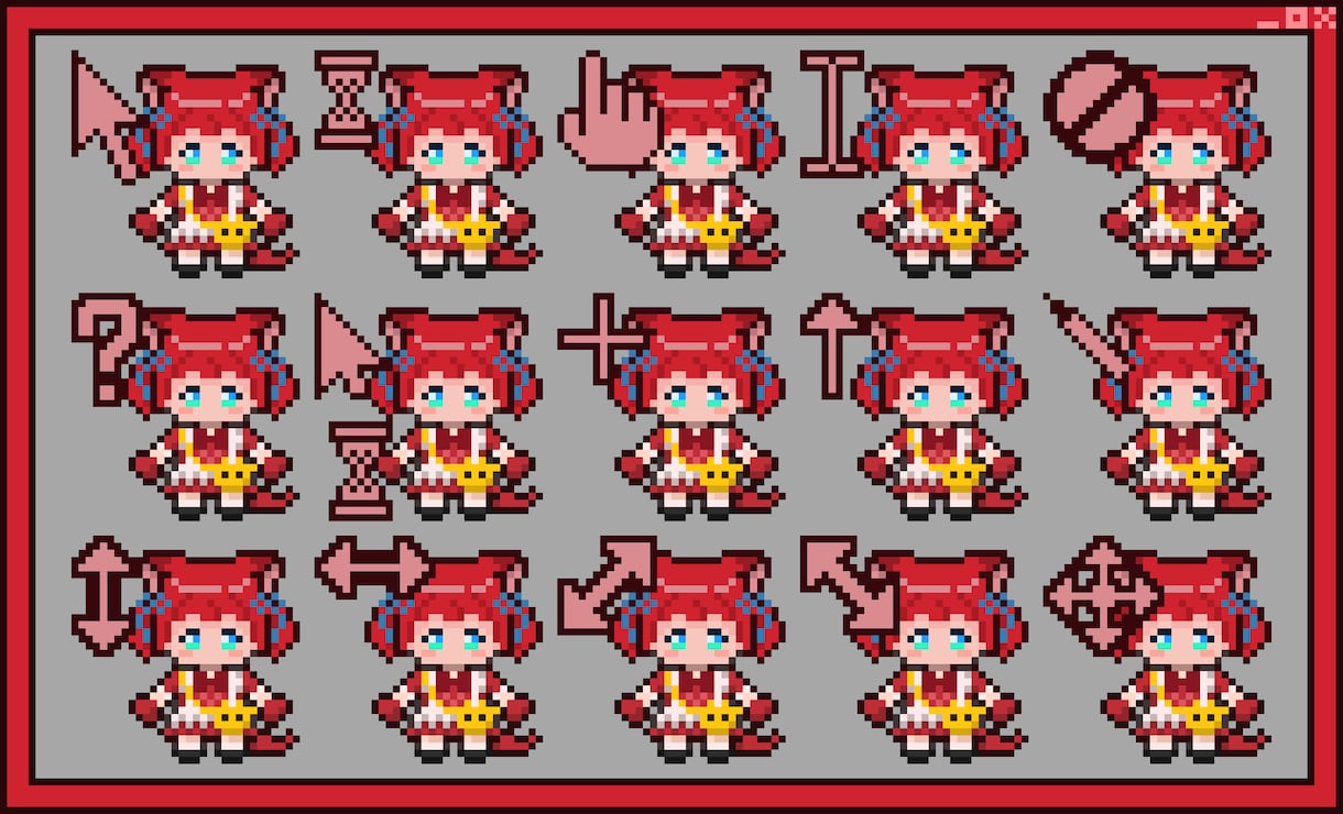 マウスカーソルを作成します ドット絵でオリジナルカーソルを作成します イメージ6