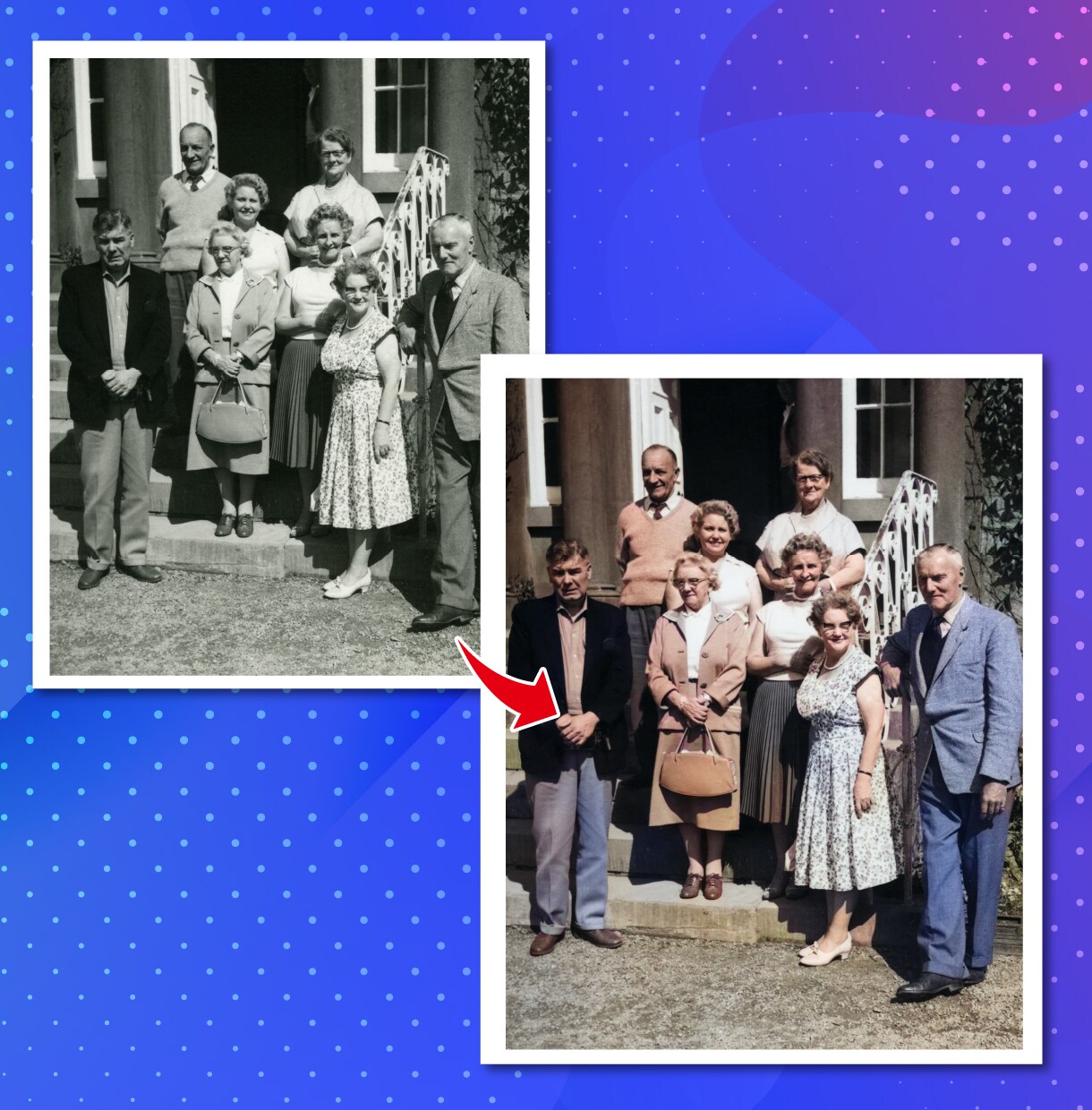 AIで古い写真をカラー化して復元いたします 白黒やセピア画像をいきいきと蘇らせます イメージ5