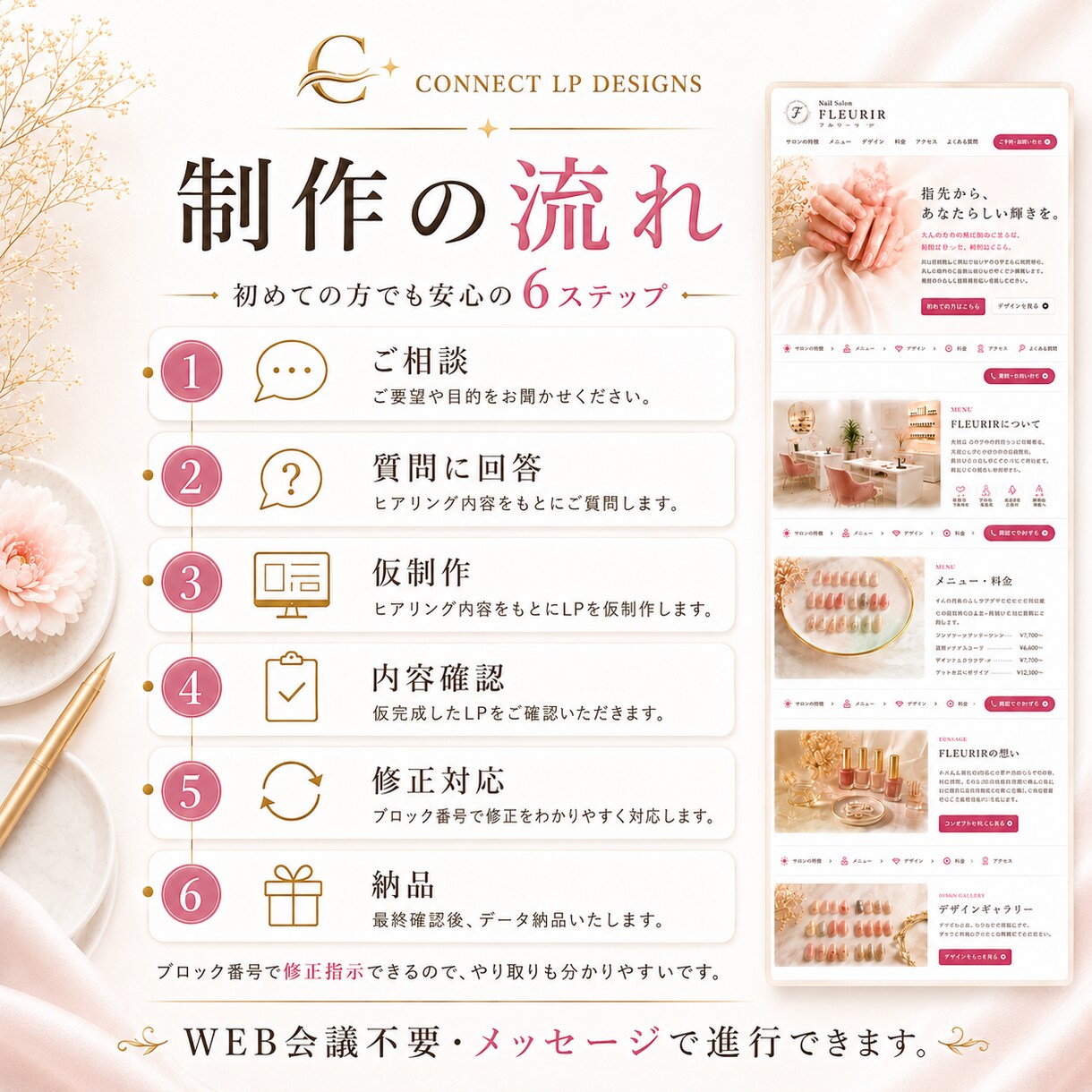 申込・予約フォーム付きのスマホ特化LPを制作します 問い合わせを受けたい方向け!フォーム付きLPを制作します。 イメージ2