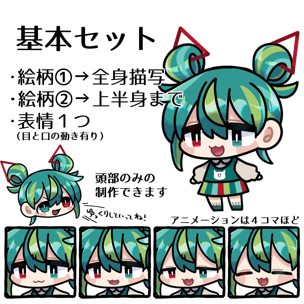 YMM4＆3動く立ち絵描きます 目パチ口パチでちょっぴりクオリティアップ！ イメージ3